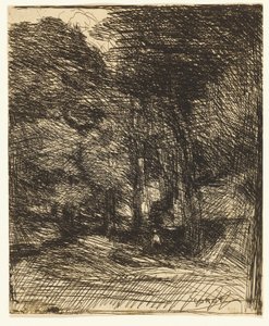 Pamiątka z Bas-Bréau autorstwa Jean Baptiste Camille Corot