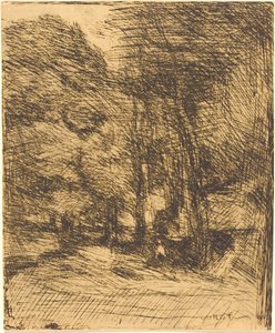 Pamiątka z Bas-Breau autorstwa Jean Baptiste Camille Corot
