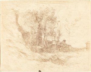 Pamiątka z Ostii autorstwa Jean Baptiste Camille Corot