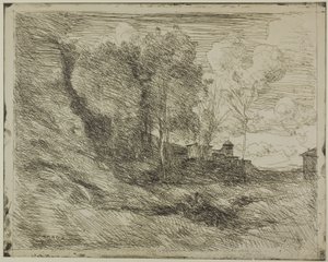 Pamiątka z Ostii autorstwa Jean Baptiste Camille Corot
