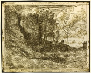 Pamiątka z Ostii autorstwa Jean Baptiste Camille Corot