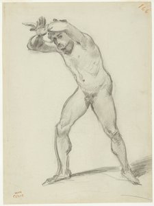 Stojący mężczyzna nago autorstwa Jean Baptiste Camille Corot