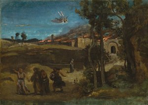 Studium o zniszczeniu Sodomy, 1843. autorstwa Jean Baptiste Camille Corot