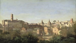 Forum widziane z ogrodów Farnese, Rzym autorstwa Jean Baptiste Camille Corot
