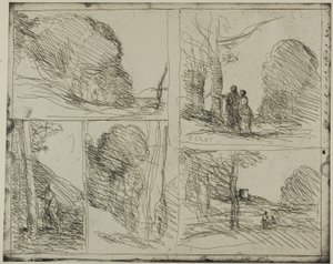 Ogród Peryklesa autorstwa Jean Baptiste Camille Corot