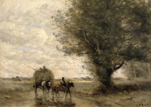 Wózek z sianem, ok. 1930 r. 1860 autorstwa Jean Baptiste Camille Corot