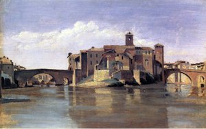 Wyspa San Bartolomeo autorstwa Jean Baptiste Camille Corot