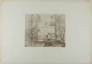Młyn w Cuincy, niedaleko Douai autorstwa Jean Baptiste Camille Corot