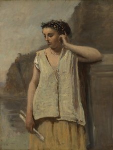 Muza: Historia, ca. 1865. autorstwa Jean Baptiste Camille Corot
