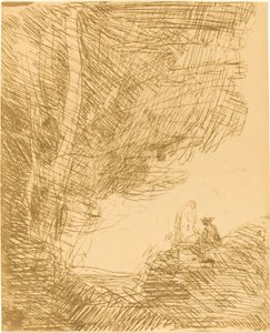 Poeta i jego muza (Le Poete et la muza) autorstwa Jean Baptiste Camille Corot