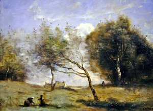 Okolice Małej Zagrody (olej na płótnie) autorstwa Jean Baptiste Camille Corot