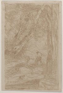 Drwal Rembrandta Le Bucheron de Rembrandt, maj 1853. autorstwa Jean Baptiste Camille Corot