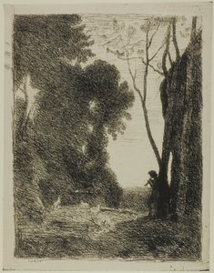 Młody Pasterz, druga płyta autorstwa Jean Baptiste Camille Corot