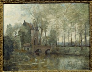 Zamek Wagnouville. Obraz Camille Corot (1796-1875) autorstwa Jean Baptiste Camille Corot