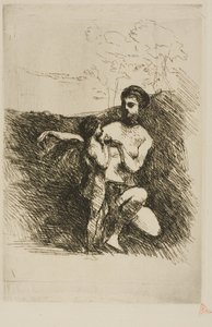 Wenus ścinająca skrzydła Kupidyna, druga płyta autorstwa Jean-Baptiste-Camille Corot