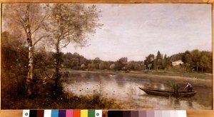 Widok na staw miasta Avray (Ville-d