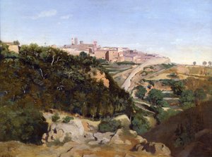 Volterra, 1834 autorstwa Jean Baptiste Camille Corot