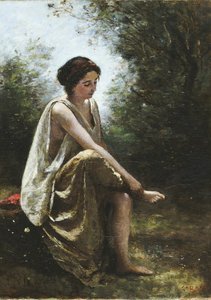 Zraniona Eurydyka autorstwa Jean Baptiste Camille Corot