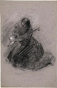 Święty Franciszek (recto); Dwie postacie (verso) autorstwa Jean Baptiste Carpeaux