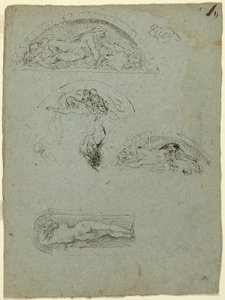 Stała postać w niszy i studia dla grupy Ugolino, 1857-58 autorstwa Jean Baptiste Carpeaux