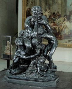 Ugolin tyran z Pizy. Ilustracja piekła w „Boskiej komedii” Dantego. Rzeźba z brązu autorstwa Jean Baptiste (Jean-Baptiste) Carpeaux (1827-1875)