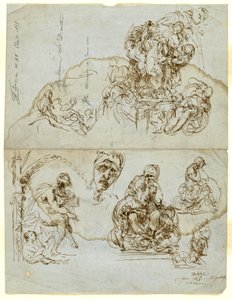 Niedokończony list ze studiami dla Grupy Ugolino autorstwa Jean Baptiste Carpeaux