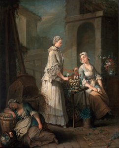 Dziewczyna z kwiatami, c1795-c1799. autorstwa Jean Baptiste Charpentier the Elder