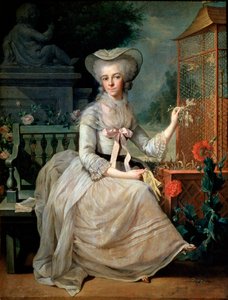 Młoda dama w klatce, 1784 autorstwa Jean Baptiste Charpentier the Elder