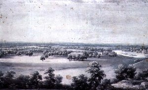 Widok z domku letniskowego autorstwa Jean Baptiste Claude Chatelain