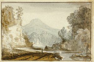 Figura rzeki poniżej Klifu autorstwa Jean Baptiste Claude Chatelain