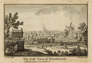 Wschodni widok na Wandsworth autorstwa Jean Baptiste Claude Chatelain