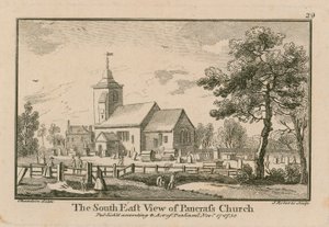 Widok z południowego wschodu na kościół St Pancras, Londyn