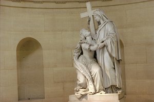 Marie Antoinette (1755-93) w posiadaniu religii, 1825 (marmur) (patrz także 252689) autorstwa Jean Baptiste Cortot