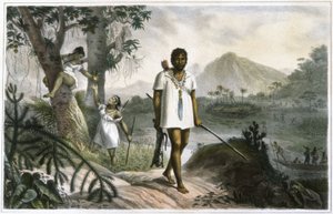 Pogoń za Indianami z Amazonii autorstwa Jean Baptiste Debret