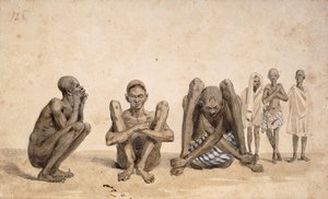 Czarnoskórzy mieszkańcy Rio Janeiro, ok. 1825-6 (akwarela) autorstwa Jean Baptiste Debret