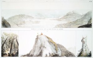 Panorama Zatoki Rio de Janeiro (lito ręcznie kolorowane) autorstwa Jean Baptiste Debret