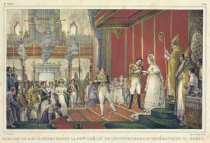 Małżeństwo Amelii z Leuchtenberg (Amelie de Leuchtenberg autorstwa Jean Baptiste Debret