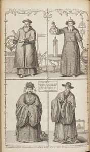 Portrety Ferdynanda Verbiest, Adama Schalla, Candida Xu i Xu Guangqi Z Opis e autorstwa Jean Baptiste Du Halde