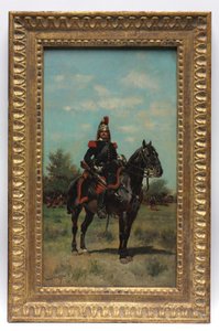 Oficer dragonów konnych autorstwa Jean Baptiste Edouard Detaille