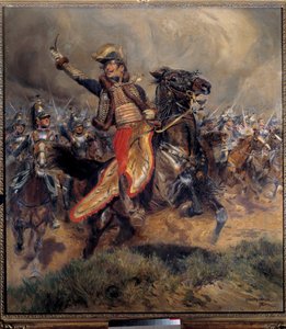 Wojna napoleońska: „” Ostatni post generała Antoine Charlesa hrabiego Lasalle (1775-1809), zabity w Wagram 6 lipca autorstwa Jean-Baptiste Edouard Detaille