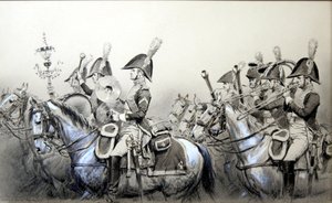 Wojny Napoleońskie, Banda 4. Dragonów autorstwa Jean-Baptiste Edouard Detaille