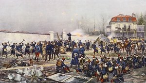 Obrona Champigny autorstwa Jean Baptiste Edouard Detaille