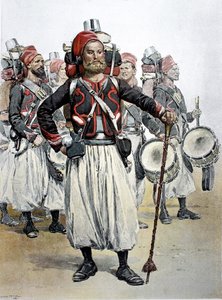 Zouave Drum major, Afryka Północna autorstwa Jean Baptiste Edouard Detaille