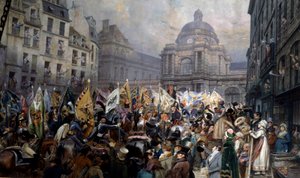 przekazany senatowi trofeów po bitwie pod ulm i austerlitz (1 stycznia autorstwa Jean-Baptiste Edouard Detaille