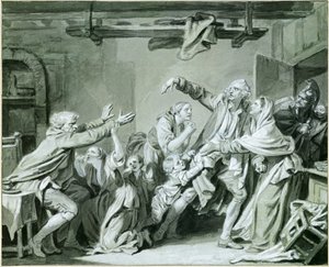 Ojciec przeklina niewdzięcznego syna autorstwa Jean Baptiste Greuze