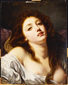 Młoda kobieta, długość biustu autorstwa Jean Baptiste Greuze
