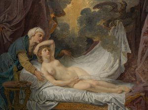Egina Odwiedziła Jowisza, ca. 1767-69. autorstwa Jean Baptiste Greuze