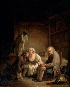 Niewidomy oszukany, c1755 autorstwa Jean Baptiste Greuze