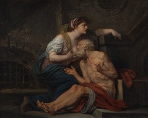 Simon i Pero: "Rzymska dobroczynność" autorstwa Jean Baptiste Greuze