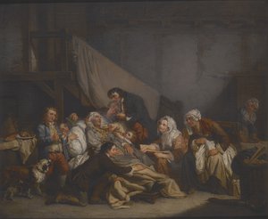 Śmierć starca (olej na płótnie) autorstwa Jean Baptiste Greuze